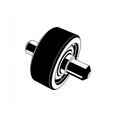 DGI Acetal Bearing 11mm with axle
